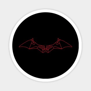 The Bat Man Logo (Red Transparent) Magnet